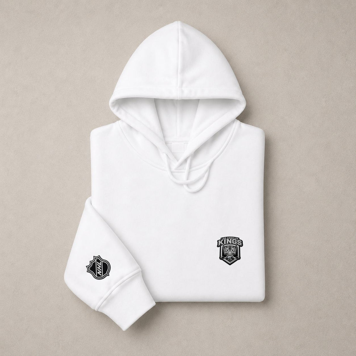 039 Los Angeles Kings Pullover Hoodie - Embroidered Logo Fleece Sweatshirt