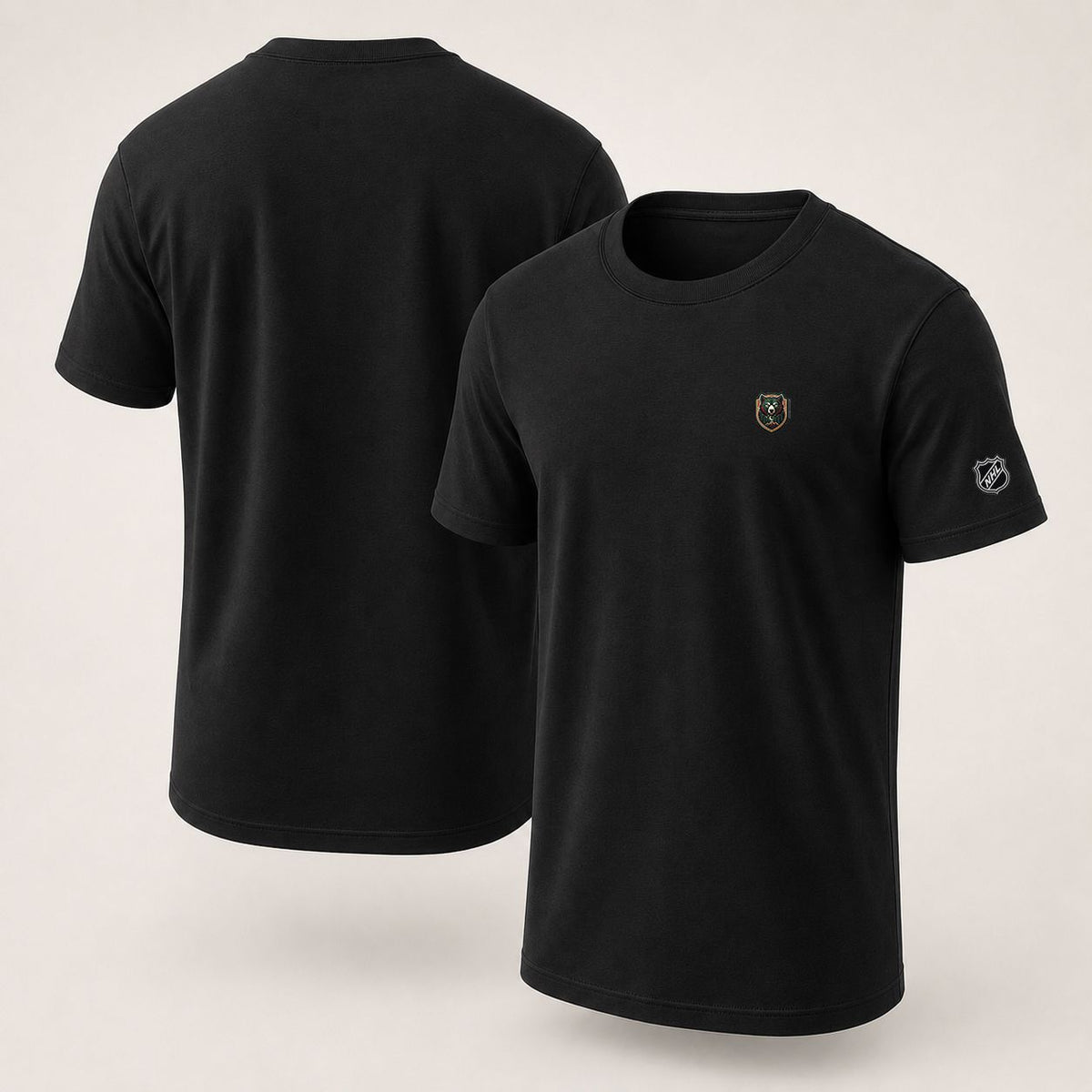 040 Minnesota Wild Puff Embroidered Logo T-Shirt - Unisex Short Sleeve Tee