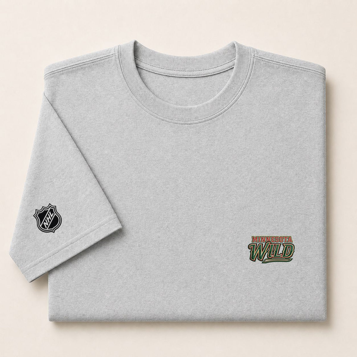 041 Minnesota Wild Puff Embroidered Logo T-Shirt - Unisex Short Sleeve Tee