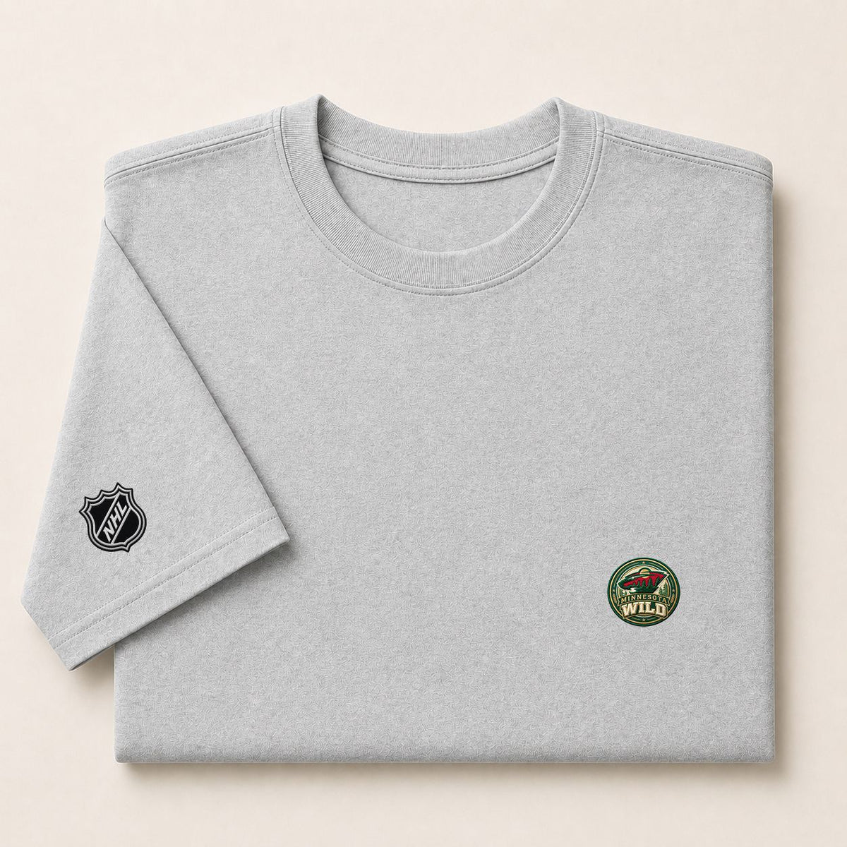 042 Minnesota Wild Puff Embroidered Logo T-Shirt - Unisex Short Sleeve Tee