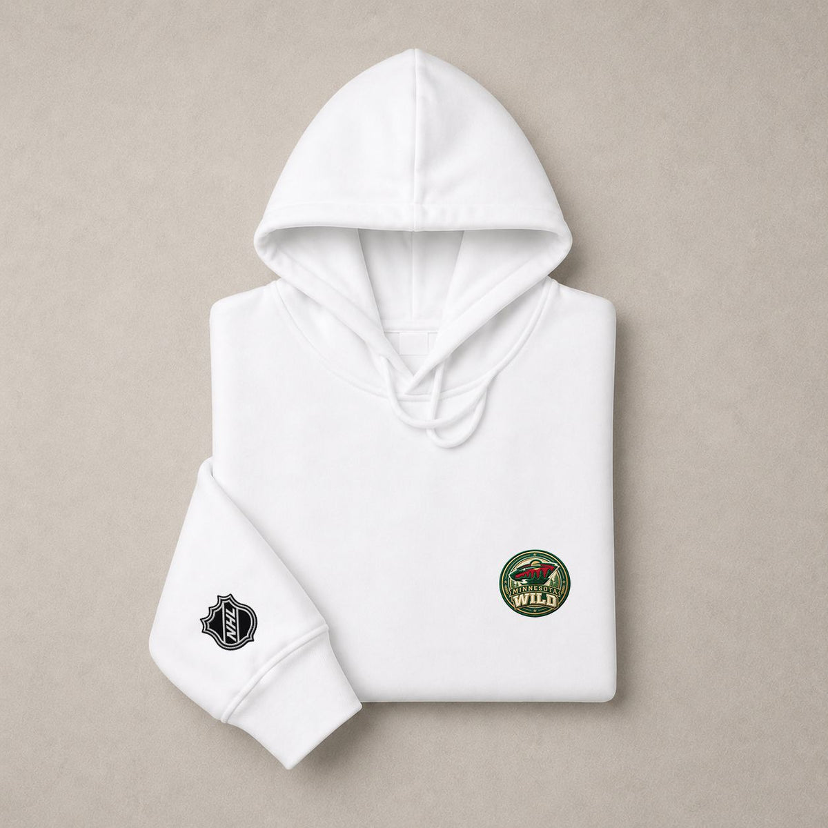 042 Minnesota Wild Pullover Hoodie - Embroidered Logo Fleece Sweatshirt