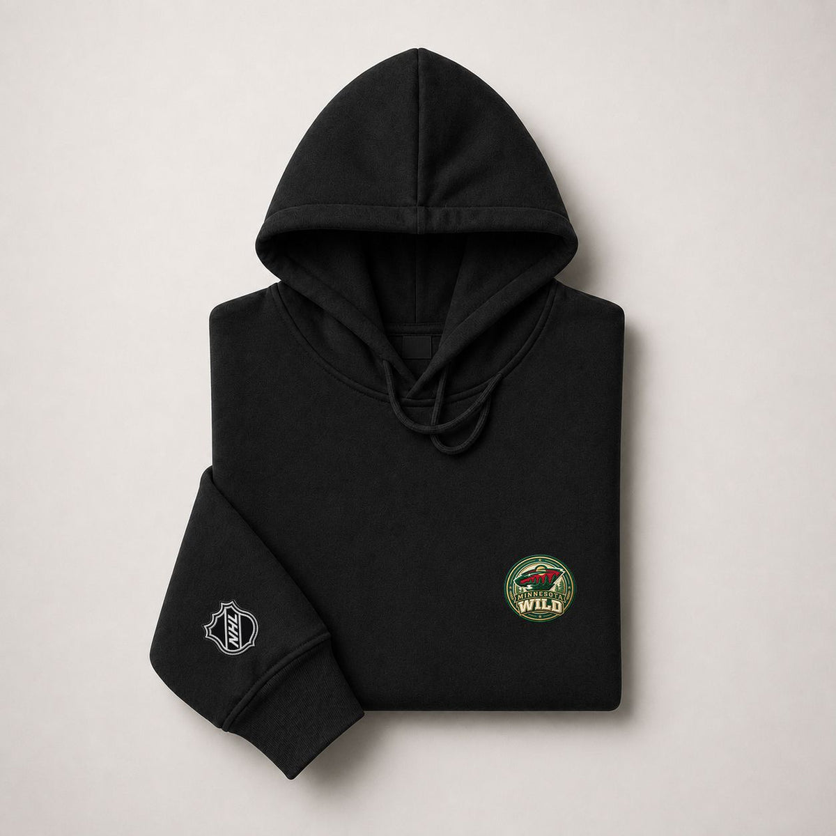 042 Minnesota Wild Pullover Hoodie - Embroidered Logo Fleece Sweatshirt