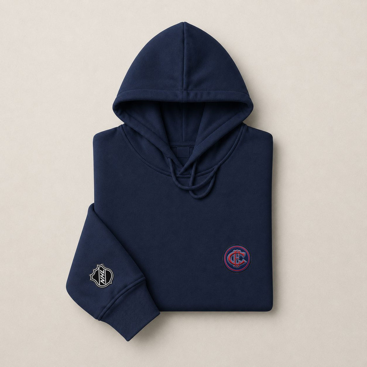 043 Montreal Canadiens Pullover Hoodie - Embroidered Logo Fleece Sweatshirt