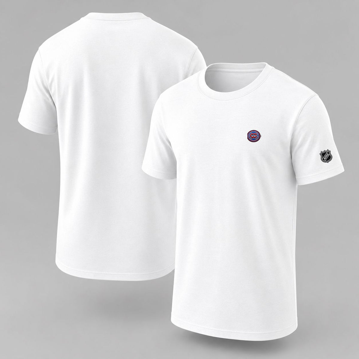 043 Montreal Canadiens Puff Embroidered Logo T-Shirt - Unisex Short Sleeve Tee
