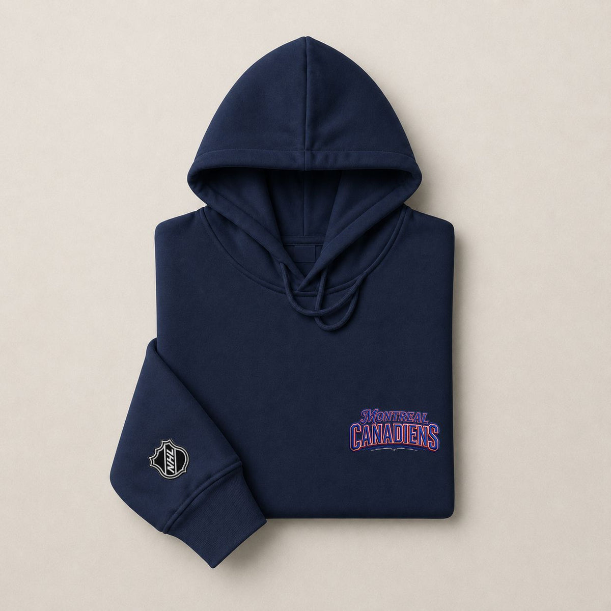 044 Montreal Canadiens Pullover Hoodie - Embroidered Logo Fleece Sweatshirt