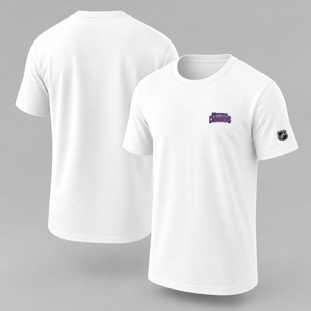 044 Montreal Canadiens Puff Embroidered Logo T-Shirt - Unisex Short Sleeve Tee