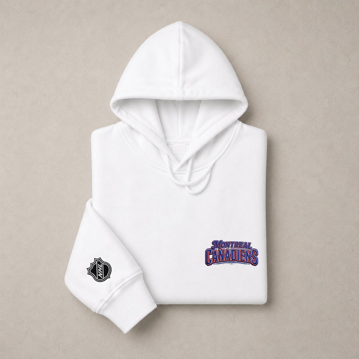 044 Montreal Canadiens Pullover Hoodie - Embroidered Logo Fleece Sweatshirt