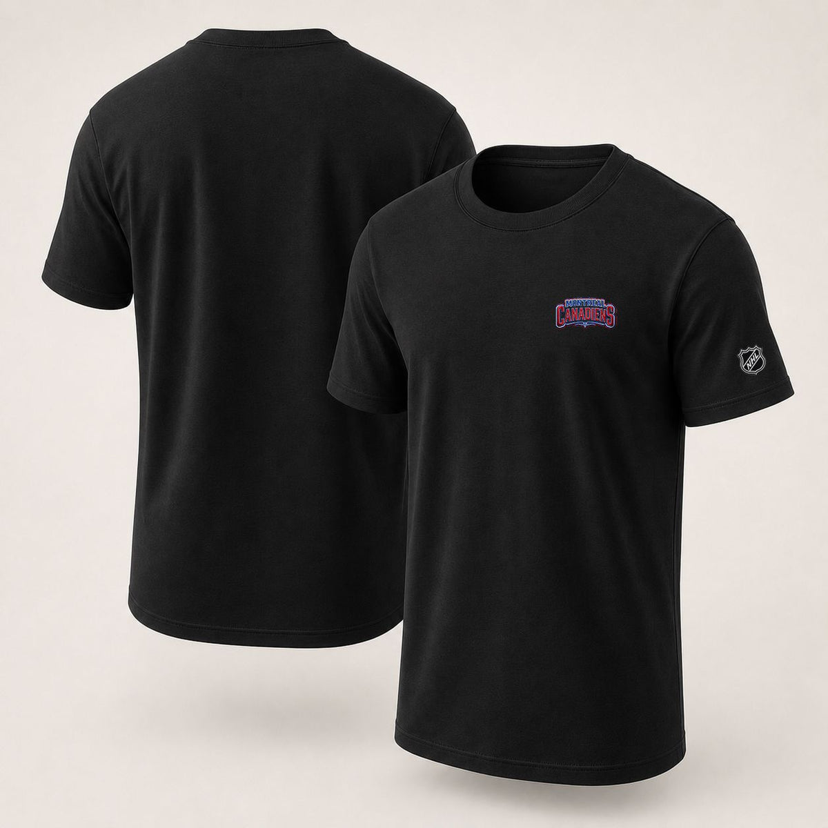 044 Montreal Canadiens Puff Embroidered Logo T-Shirt - Unisex Short Sleeve Tee