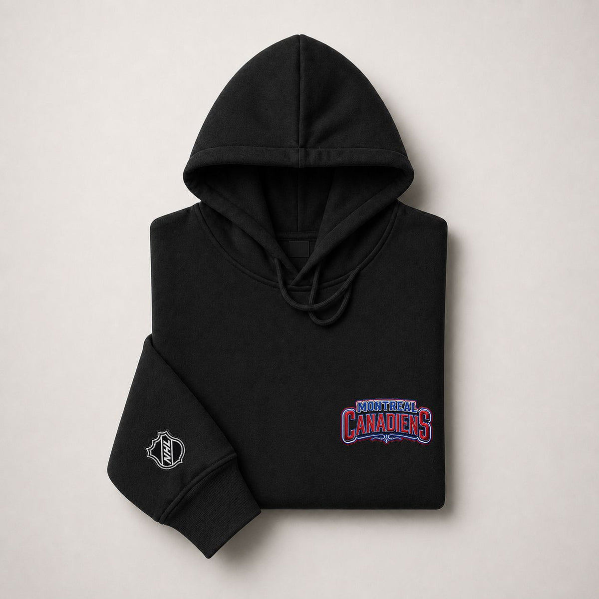 044 Montreal Canadiens Pullover Hoodie - Embroidered Logo Fleece Sweatshirt
