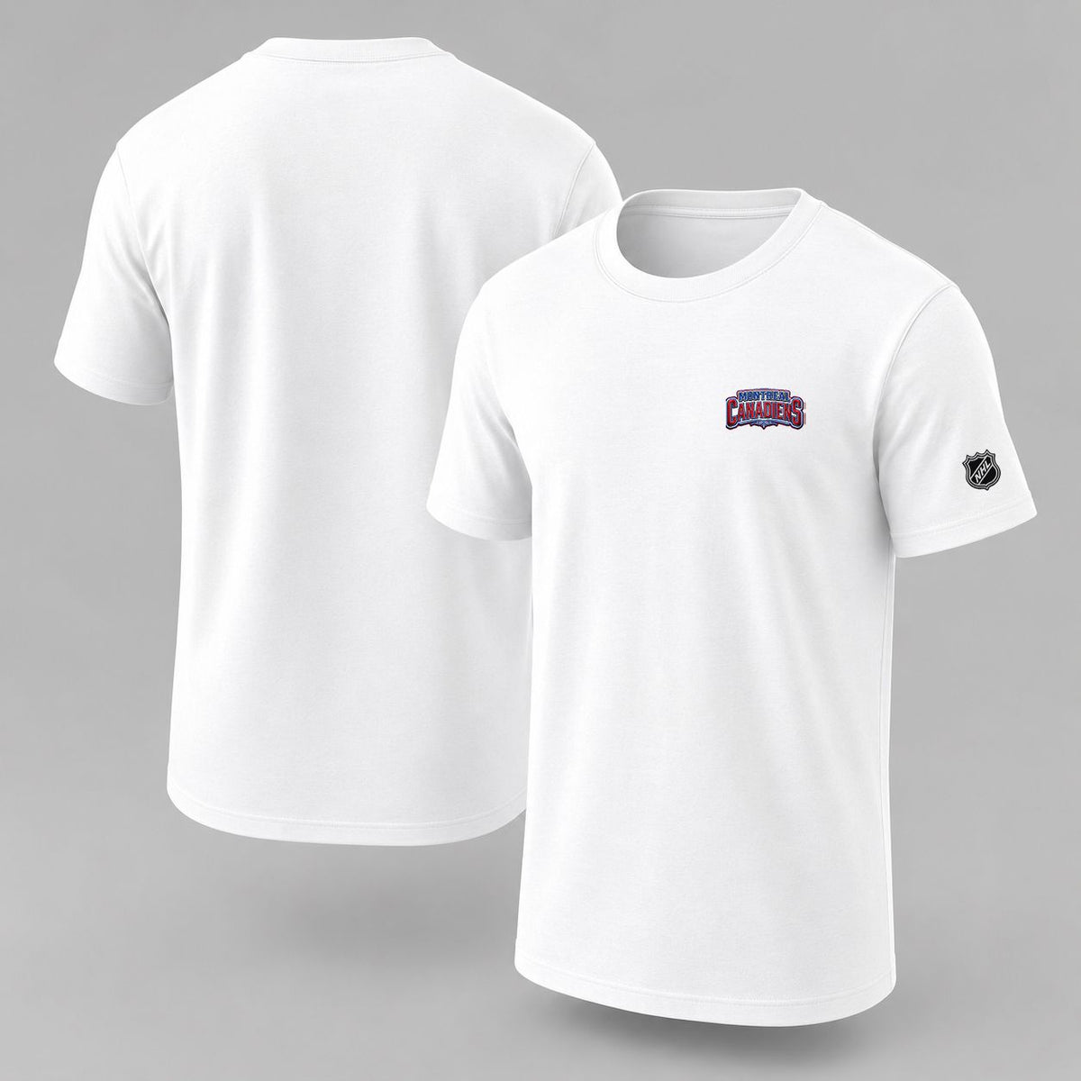 044 Montreal Canadiens Puff Embroidered Logo T-Shirt - Unisex Short Sleeve Tee