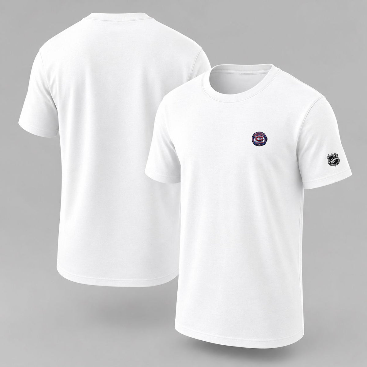 045 Montreal Canadiens Puff Embroidered Logo T-Shirt - Unisex Short Sleeve Tee