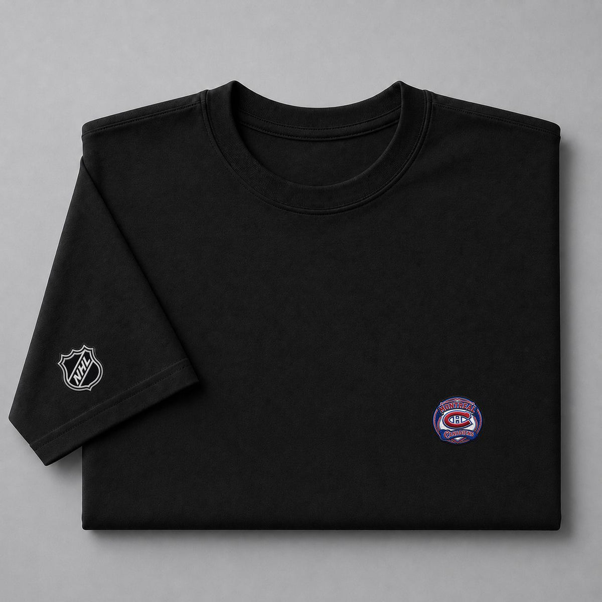 045 Montreal Canadiens Puff Embroidered Logo T-Shirt - Unisex Short Sleeve Tee