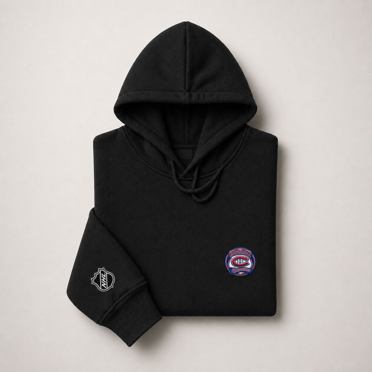 045 Montreal Canadiens Pullover Hoodie - Embroidered Logo Fleece Sweatshirt