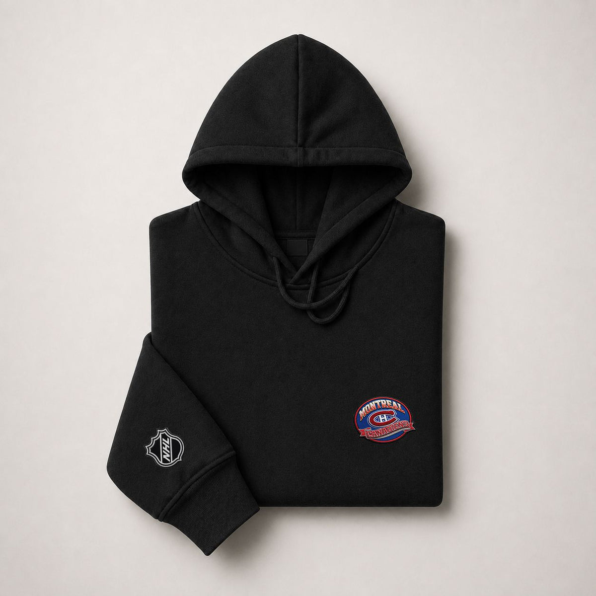 045 Montreal Canadiens Pullover Hoodie - Embroidered Logo Fleece Sweatshirt