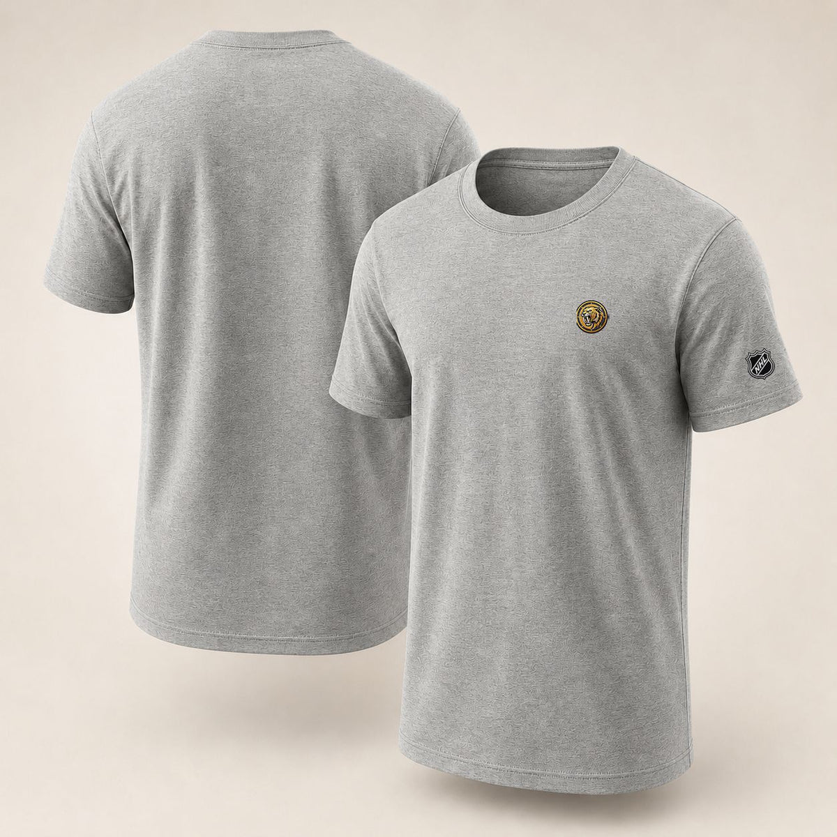 046 Nashville Predators Puff Embroidered Logo T-Shirt - Unisex Short Sleeve Tee
