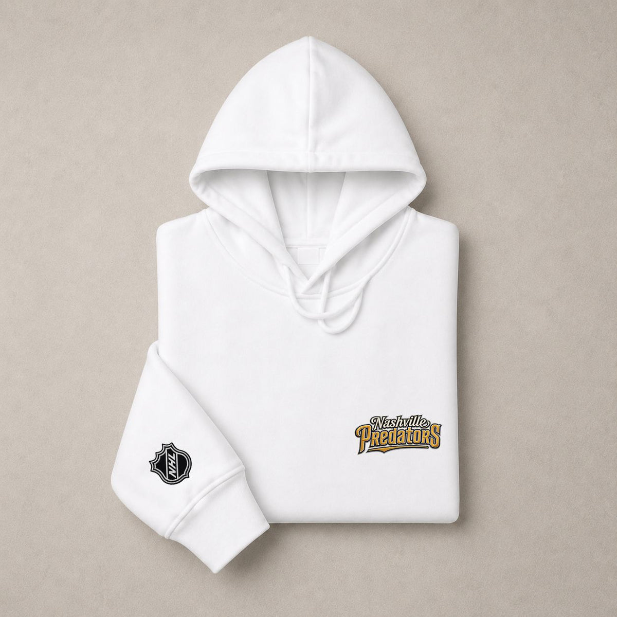 047 Nashville Predators Pullover Hoodie - Embroidered Logo Fleece Sweatshirt