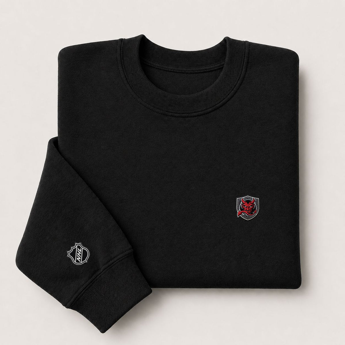 049 New Jersey Devils Crewneck Sweatshirt - Unisex Adult Pullover