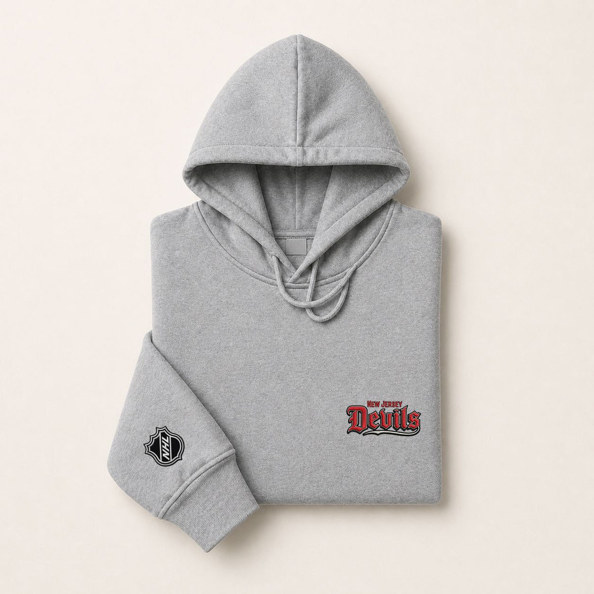 050 New Jersey Devils Pullover Hoodie - Embroidered Logo Fleece Sweatshirt