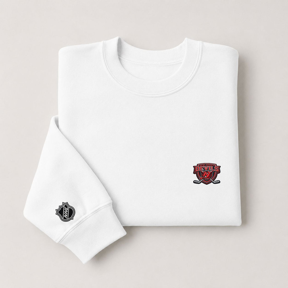 051 New Jersey Devils Crewneck Sweatshirt - Unisex Adult Pullover