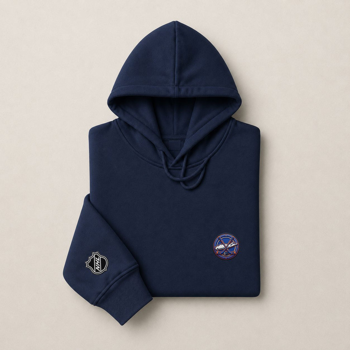 052 New York Islanders Pullover Hoodie - Embroidered Logo Fleece Sweatshirt