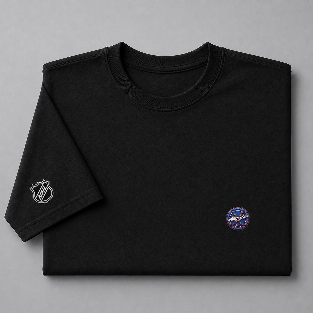 052 New York Islanders Puff Embroidered Logo T-Shirt - Unisex Short Sleeve Tee