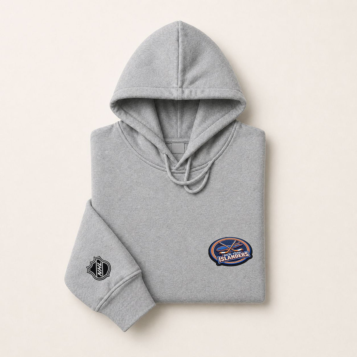 054 New York Islanders Pullover Hoodie - Embroidered Logo Fleece Sweatshirt