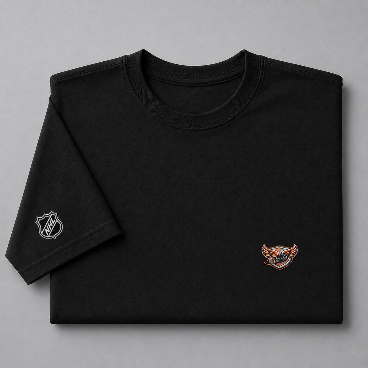 061 Philadelphia Flyers Puff Embroidered Logo T-Shirt - Unisex Short Sleeve Tee