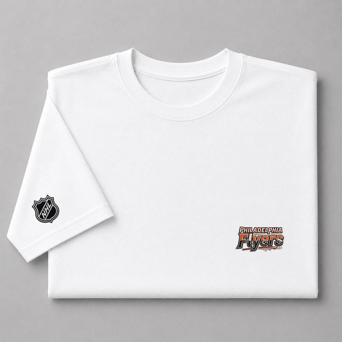 062 Philadelphia Flyers Puff Embroidered Logo T-Shirt - Unisex Short Sleeve Tee