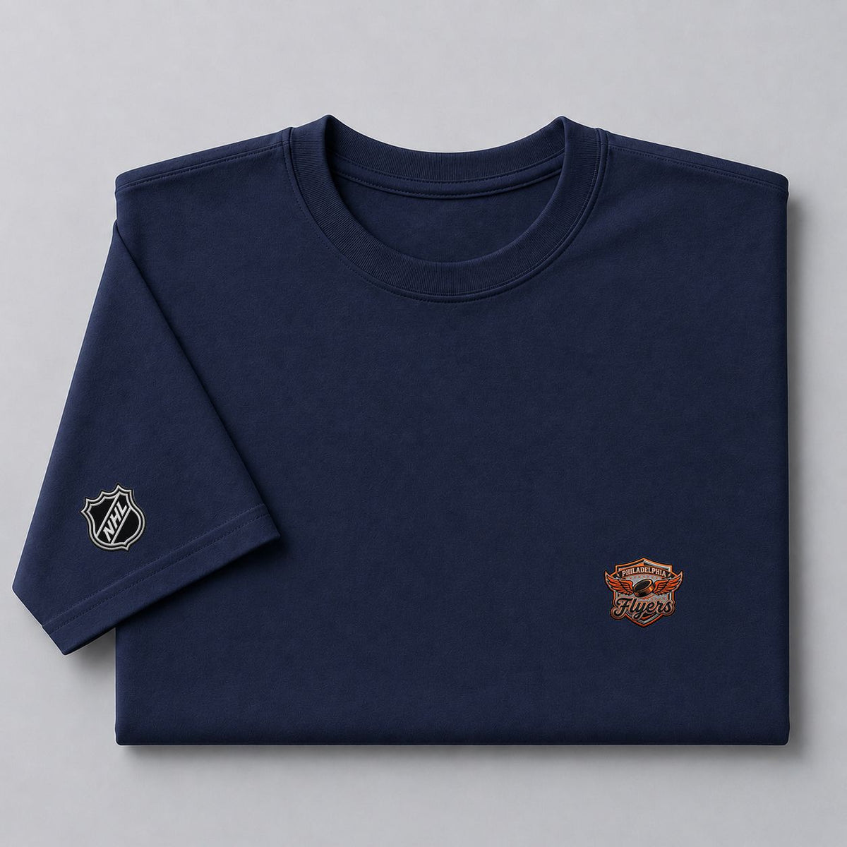 063 Philadelphia Flyers Puff Embroidered Logo T-Shirt - Unisex Short Sleeve Tee