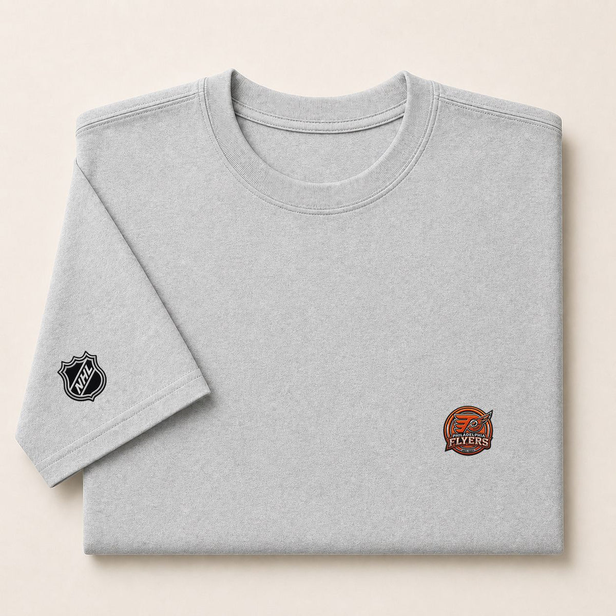 063 Philadelphia Flyers Puff Embroidered Logo T-Shirt - Unisex Short Sleeve Tee