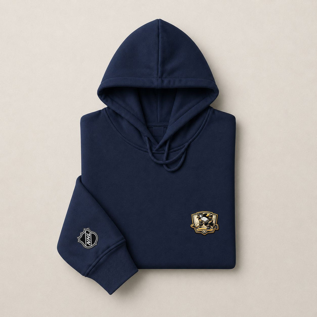 064 Pittsburgh Penguins Pullover Hoodie - Embroidered Logo Fleece Sweatshirt