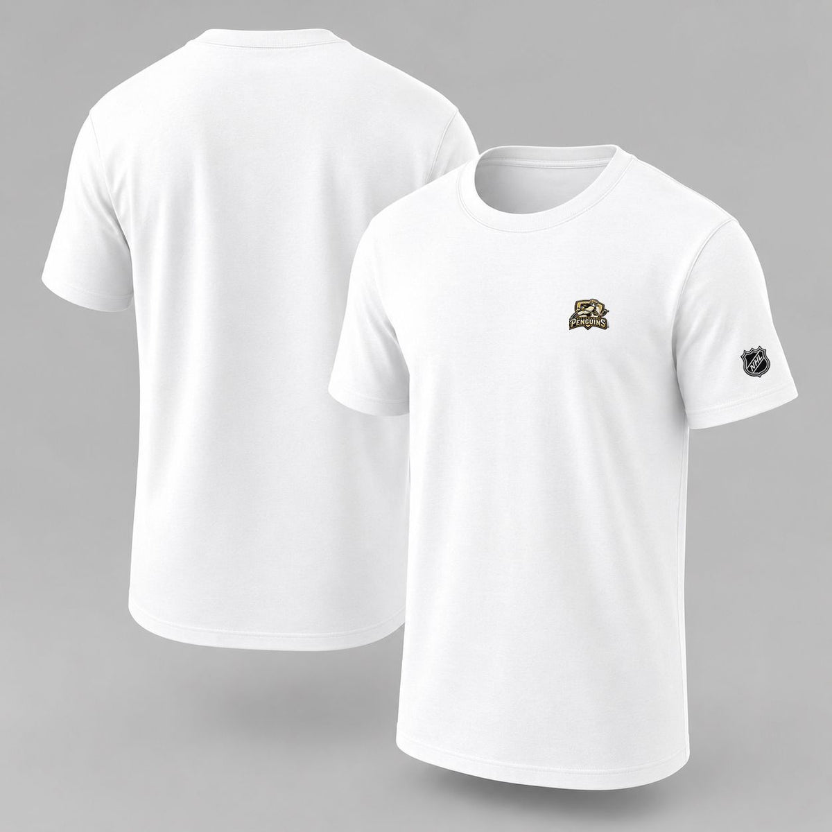 066 Pittsburgh Penguins Puff Embroidered Logo T-Shirt - Unisex Short Sleeve Tee