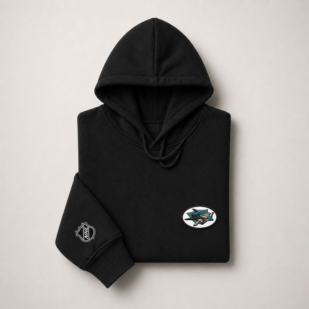 067 San Jose Sharks Pullover Hoodie - Embroidered Logo Fleece Sweatshirt
