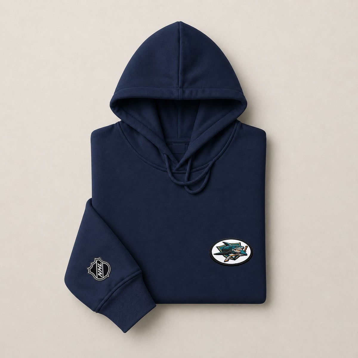 067 San Jose Sharks Pullover Hoodie - Embroidered Logo Fleece Sweatshirt
