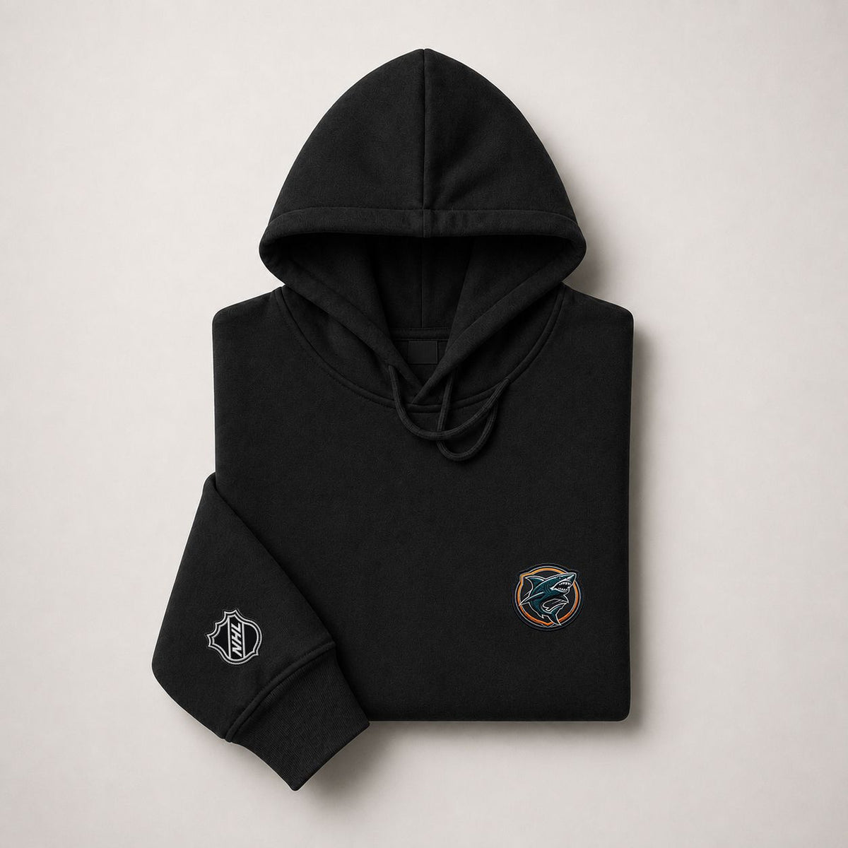 067 San Jose Sharks Pullover Hoodie - Embroidered Logo Fleece Sweatshirt