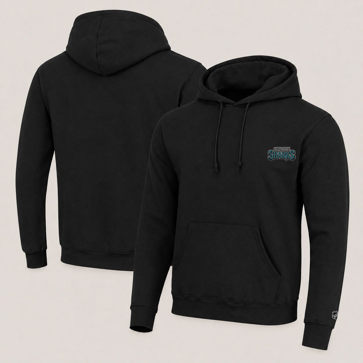 068 San Jose Sharks Pullover Hoodie - Embroidered Logo Fleece Sweatshirt