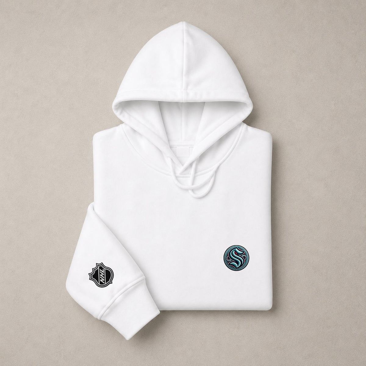 070 Seattle Kraken Pullover Hoodie - Embroidered Logo Fleece Sweatshirt