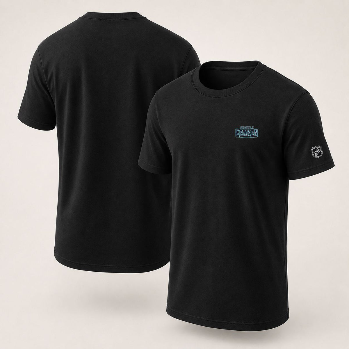 071 Seattle Kraken Puff Embroidered Logo T-Shirt - Unisex Short Sleeve Tee
