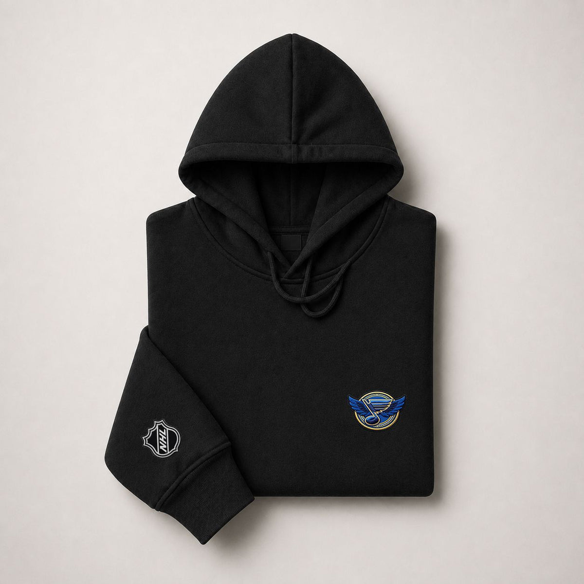 073 St Louis Blues Pullover Hoodie - Embroidered Logo Fleece Sweatshirt