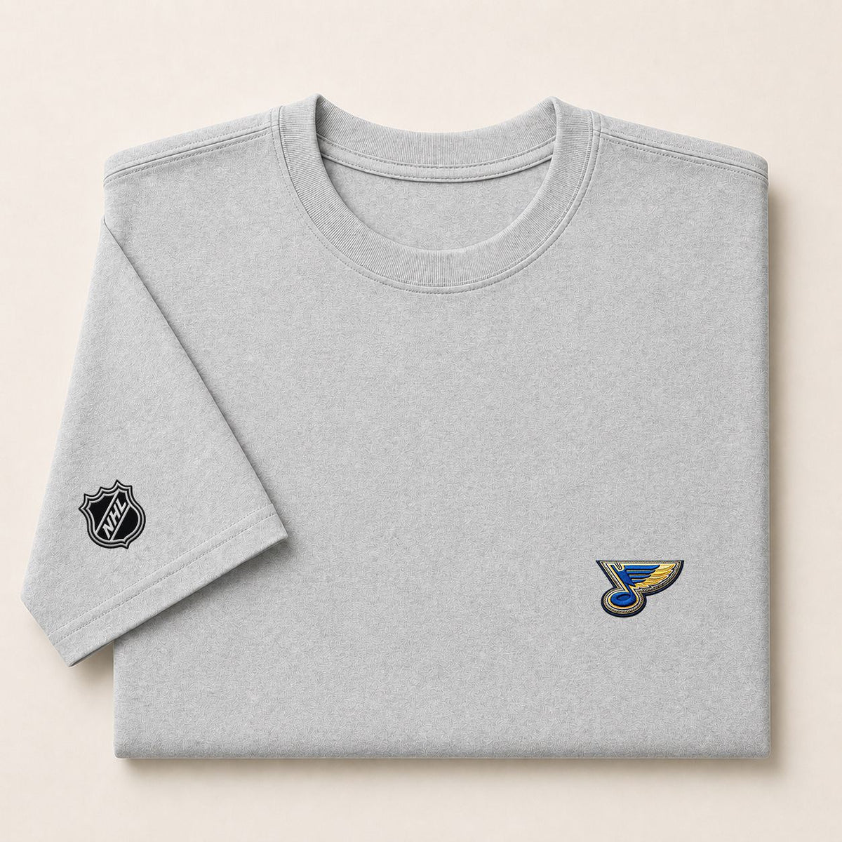 073 St Louis Blues Puff Embroidered Logo T-Shirt - Unisex Short Sleeve Tee
