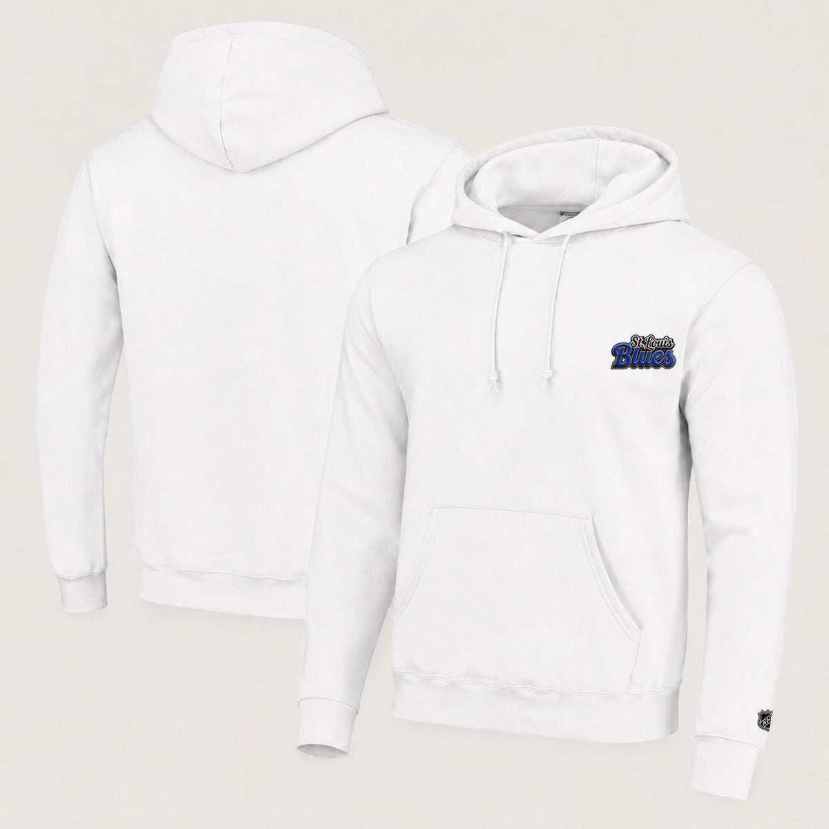 074 St Louis Blues Pullover Hoodie - Embroidered Logo Fleece Sweatshirt