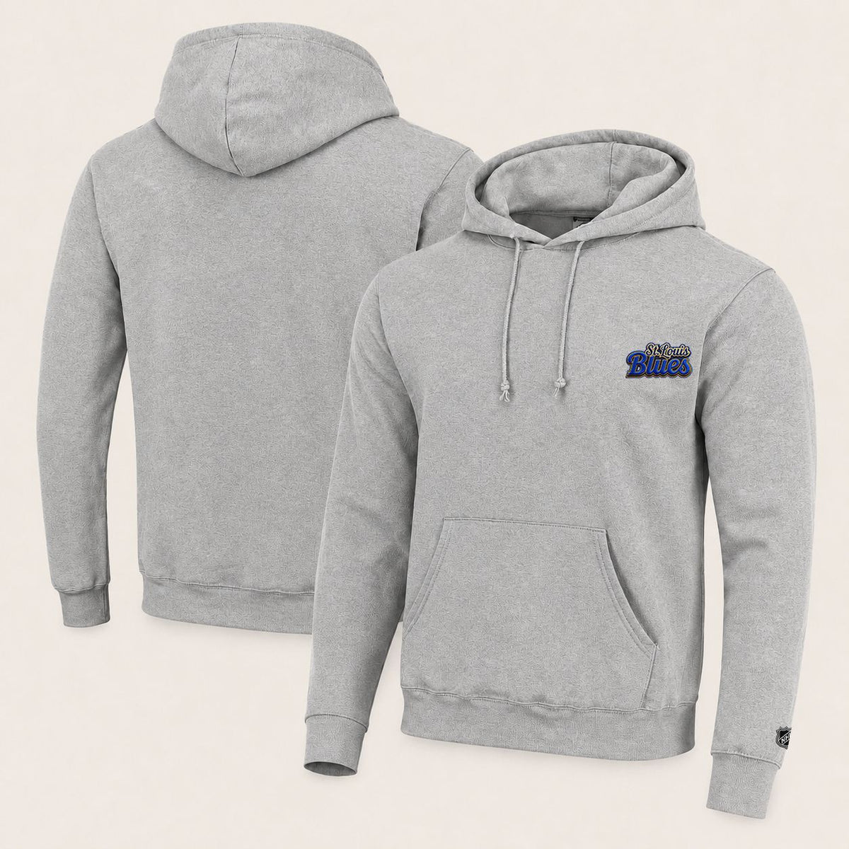074 St Louis Blues Pullover Hoodie - Embroidered Logo Fleece Sweatshirt