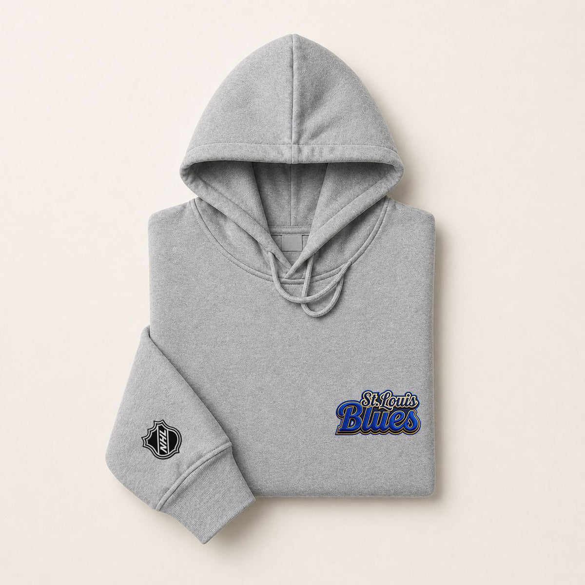 074 St Louis Blues Pullover Hoodie - Embroidered Logo Fleece Sweatshirt