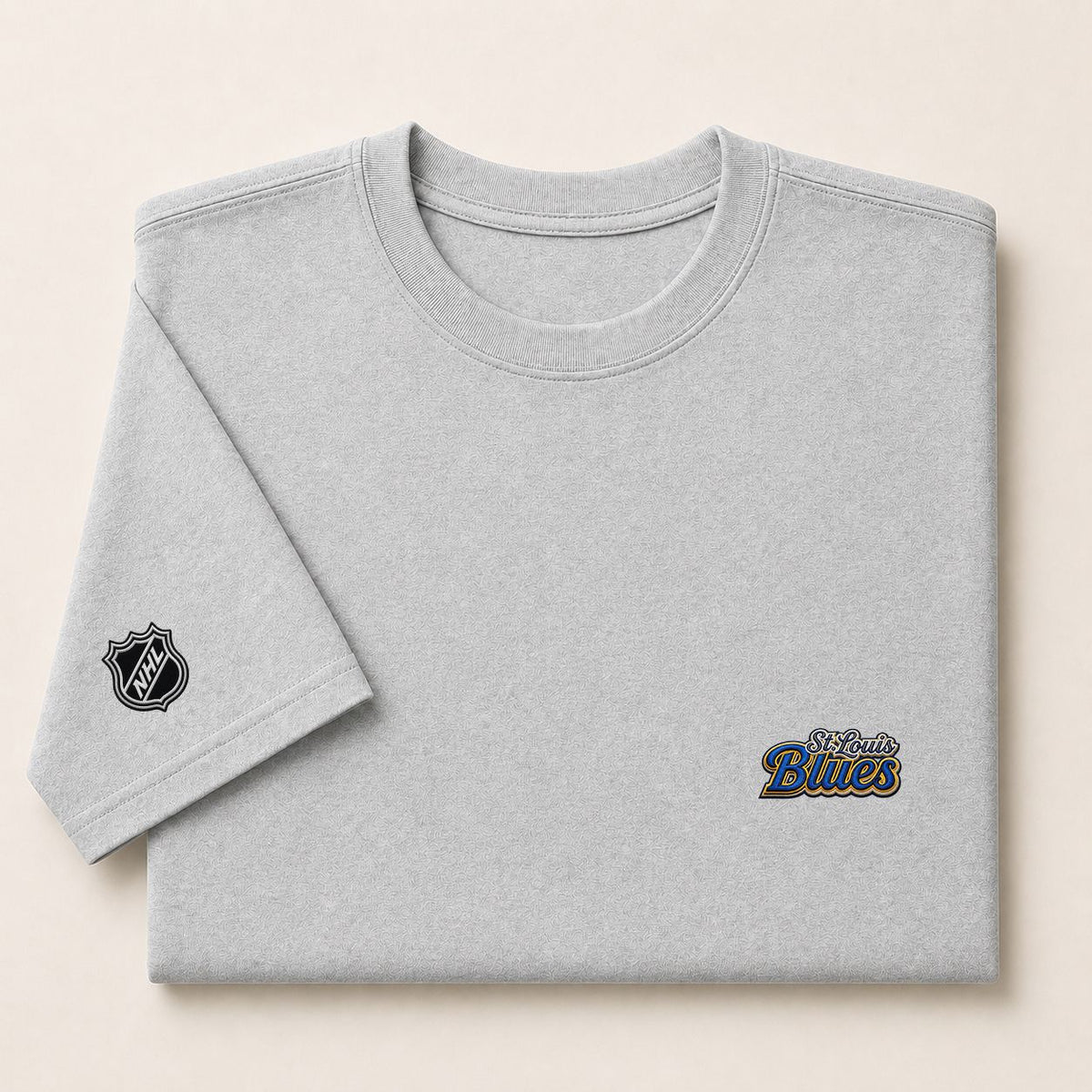 074 St Louis Blues Puff Embroidered Logo T-Shirt - Unisex Short Sleeve Tee