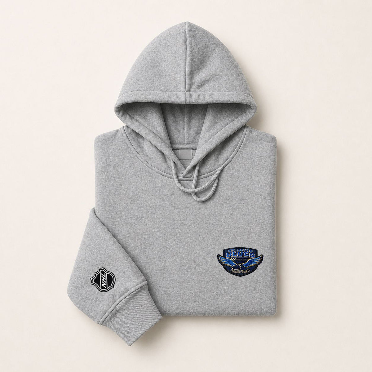 075 St Louis Blues Pullover Hoodie - Embroidered Logo Fleece Sweatshirt