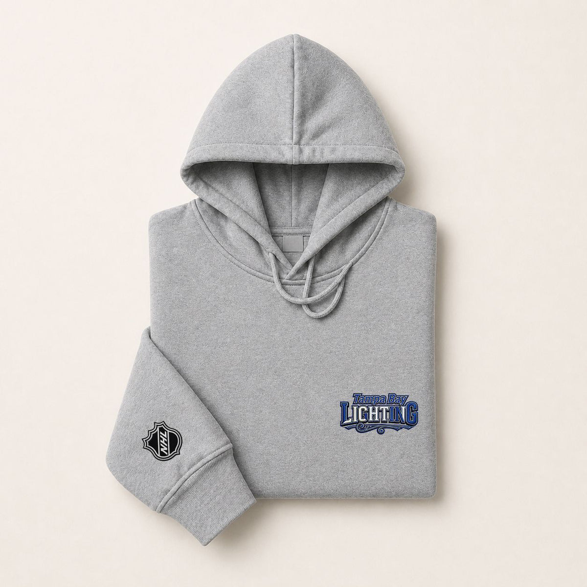 077 Tampa Bay Lightning Pullover Hoodie - Embroidered Logo Fleece Sweatshirt