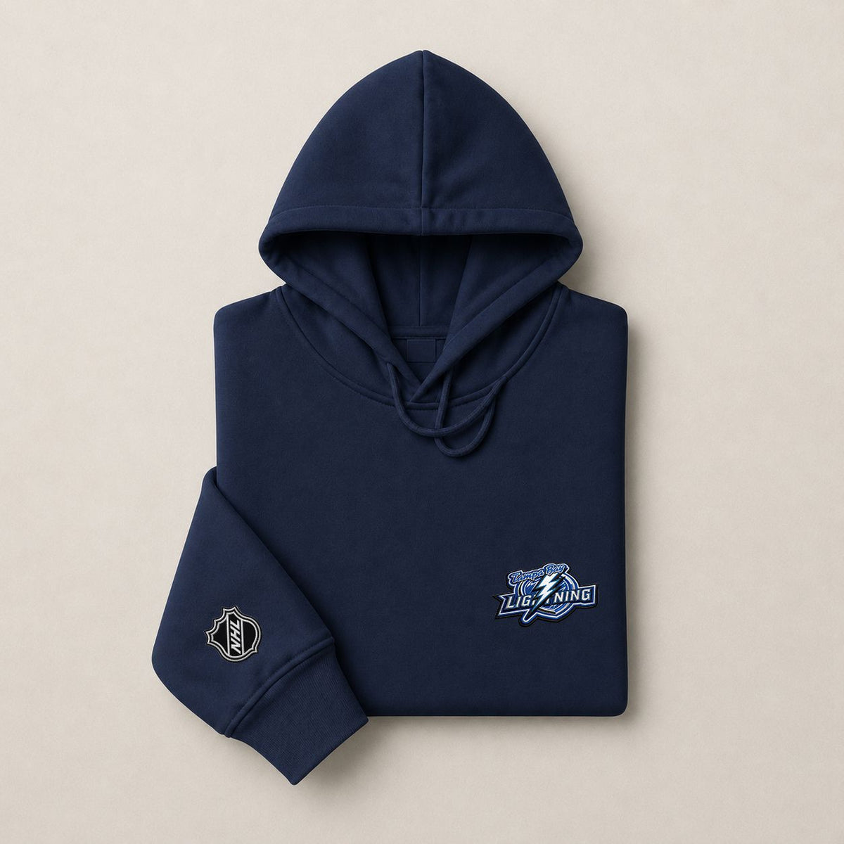 078 Tampa Bay Lightning Pullover Hoodie - Embroidered Logo Fleece Sweatshirt