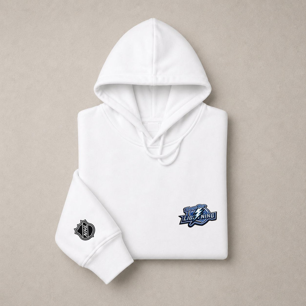 078 Tampa Bay Lightning Pullover Hoodie - Embroidered Logo Fleece Sweatshirt