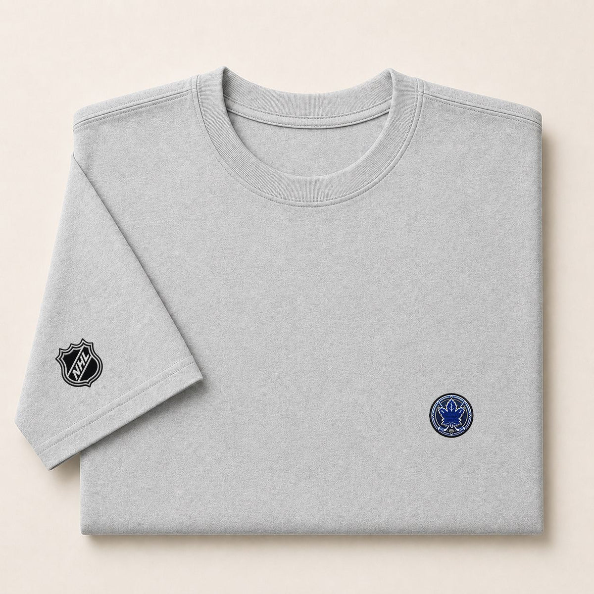 079 Toronto Maple Leafs Puff Embroidered Logo T-Shirt - Unisex Short Sleeve Tee