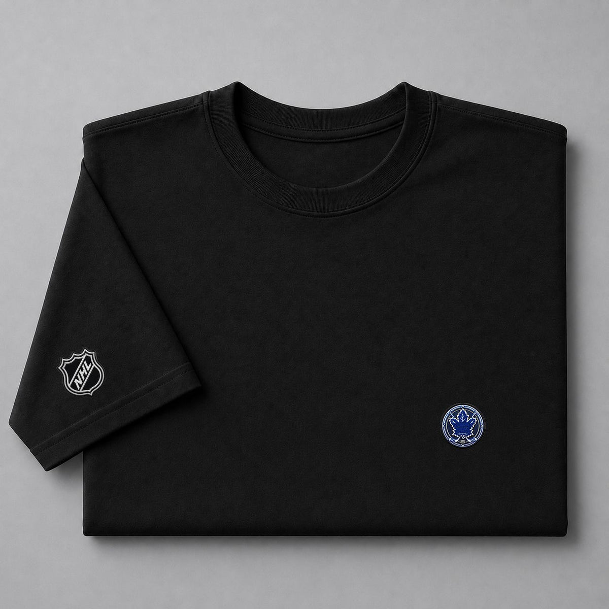 079 Toronto Maple Leafs Puff Embroidered Logo T-Shirt - Unisex Short Sleeve Tee